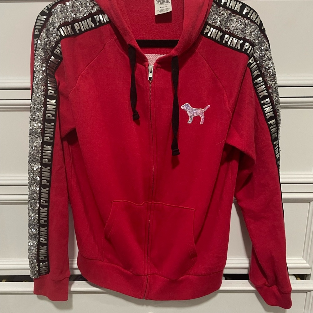 PINK Victoria's Secret Red zipper jacket